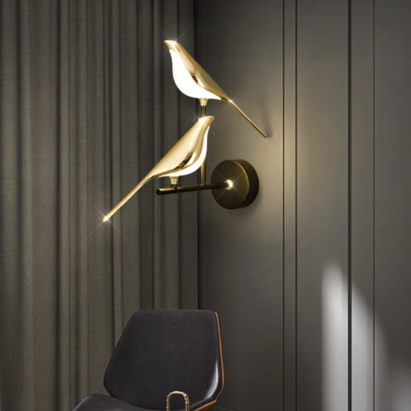 LED Double Bird Wall Light - Image 3
