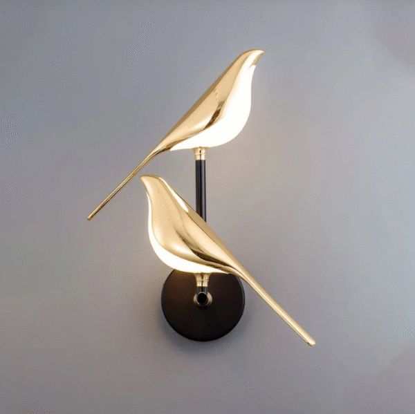 LED Double Bird Wall Light - Image 2