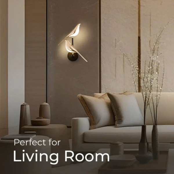 LED Double Bird Wall Light - Image 6