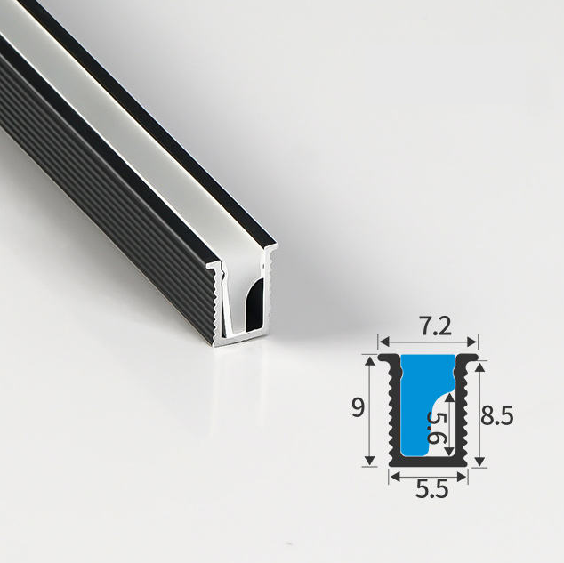 TWILIXO 05 x 09mm Recessed Aluminium Profile Light Channel