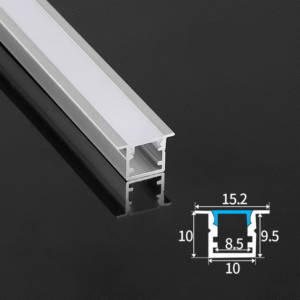 TWILIXO 10 x 10mm Recessed Aluminium Profile Light Channel