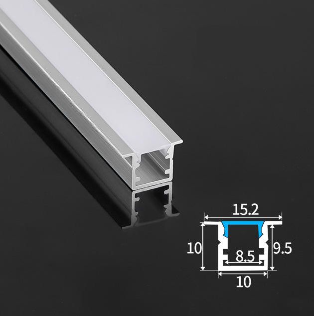 TWILIXO 10 x 10mm Recessed Aluminium Profile Light Channel