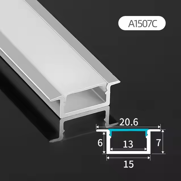 TWILIXO 15 x 6mm Recessed Aluminium Profile Light Channel - Image 2