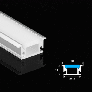 TWILIXO 21.3 x 11mm Recessed Aluminium Profile Light Channel