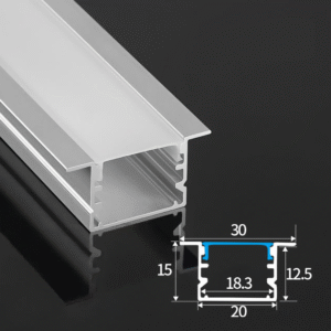 TWILIXO 20 x 15mm Recessed Aluminium Profile Light Channel