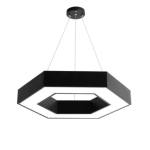 TWILIXO Modern LED Hexagon Ring Pendant Light for Office & Gym Spaces