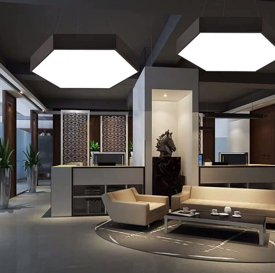 TWILIXO Modern LED Hexagon Moon Pendant Light for Office & Gym Spaces - Image 2